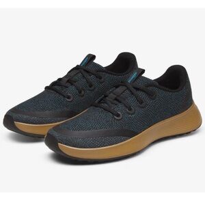 Allbirds men’s runner Protect lace up sneaker water repellent black teal shoe 12